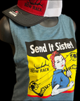 Ladies Rosie Muscle Shirt Blue