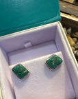 GTMW Blue Green Fox Turquoise Studs