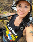 Ladies Rosie Black Muscle Shirt